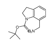 7-(氨基甲基)吲哚啉-1-羧酸叔丁酯结构式