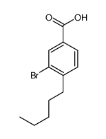 3-溴-4-戊基苯甲酸结构式