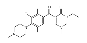 ethyl 2-[2,3,5-trifluoro-4-(4-methyl-1-piperazinyl)-benzoyl]-3-dimethylaminoacrylate结构式