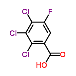 5-氟-2,3,4-三氯苯甲酸结构式