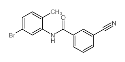 N-(5-溴-2-甲基苯基)-3-氰基苯甲酰胺结构式