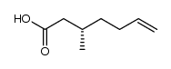 S -3-methyl-6-heptenoic acid结构式