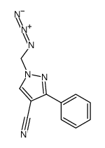 1-(azidomethyl)-3-phenylpyrazole-4-carbonitrile Structure