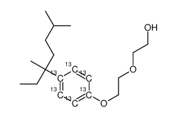 4-(3,6-Dimethyl-3-heptyl)phenol-diethoxylate-ring-13C6 solution Structure
