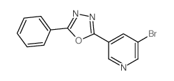 2-(5-Bromopyridin-3-yl)-5-phenyl-1,3,4-oxadiazole Structure