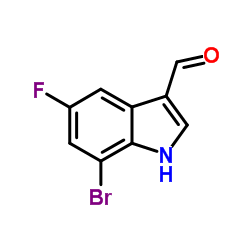 7-Bromo-5-fluoro-1H-indole-3-carbaldehyde Structure