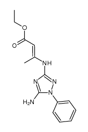 ethyl 3-(5-amino-1-phenyl-1H-1,2,4-triazol-3-ylamino)but-2-enoate Structure