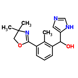 α-[3-(4,5-二氢-4,4-二甲基-2-恶唑基)-2-甲基苯基]-1H-咪唑-5-甲醇结构式