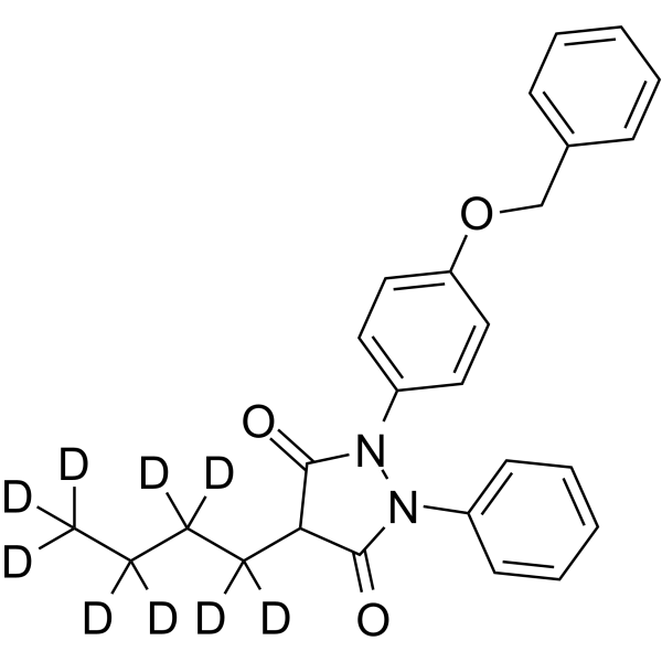 4’-O-Benzyl Oxyphenbutazone-d9 Structure