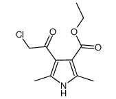 4-(氯乙酰基)-2,5-二甲基-1H-吡咯-3-羧酸乙酯 (9ci)结构式