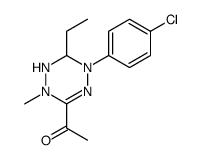 1-[5-(4-chlorophenyl)-6-ethyl-2-methyl-1,6-dihydro-1,2,4,5-tetrazin-3-yl]ethanone Structure