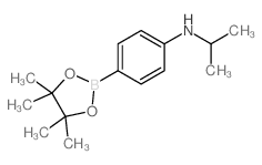 N-异丙基-4-(4,4,5,5-四甲基-1,3,2-二氧硼杂环戊烷-2-基)苯胺结构式