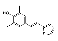 2,6-dimethyl-4-(2-(2-thienyl)ethenyl)phenol结构式