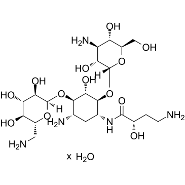 Amikacin hydrate structure