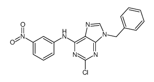 9-benzyl-2-chloro-N-(3-nitrophenyl)purin-6-amine结构式