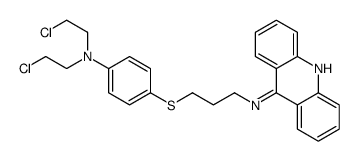 N-(3-((4-(Bis(2-chloroethyl)amino)phenyl)thio)propyl)-9-acridinamine结构式