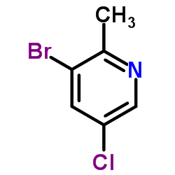 2-甲基-5-氯-3-溴吡啶结构式