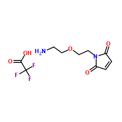 1-[2-(2-氨基乙氧基)乙基] -2,5-二氢-1H-吡咯-2,5-二酮三氟乙酸酯结构式