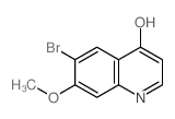 6-溴-7-甲氧基喹啉-4-醇结构式