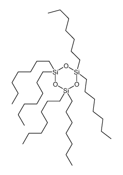 2,2,4,4,6,6-hexaheptyl-1,3,5,2,4,6-trioxatrisilinane结构式