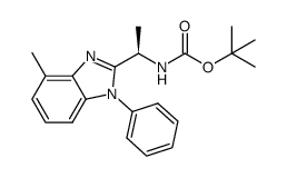 [(R)-1-(4-methyl-1-phenyl-1H-benzoimidazol-2-yl)ethyl]carbamic acid tert-butyl ester结构式