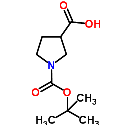 (S)-1-BOC-吡咯烷-3-甲酸结构式