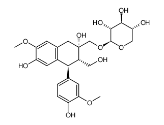 (+)-cyclo-olivil-9'-O-β-D-xylopyranoside结构式