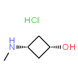 顺式-3-(甲基氨基)环丁烷-1-醇盐酸盐结构式
