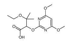 2-(4,6-dimethoxypyrimidin-2-yl)oxy-3-ethoxy-3-methylbutanoic acid结构式