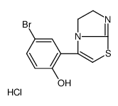 4-bromo-2-(4-thia-1,6-diazabicyclo[3.3.0]octa-2,5-dien-2-yl)phenol hyd rochloride结构式