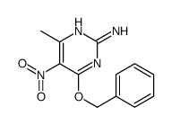 2-Pyrimidinamine, 4-methyl-5-nitro-6-(phenylmethoxy)- Structure