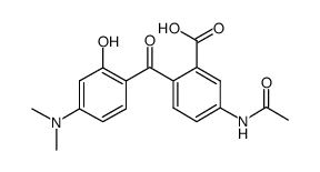 5-acetamido-2-[4-(dimethylamino)-2-hydroxybenzoyl]benzoic acid Structure