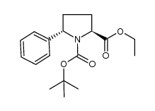 (2S,5S)-1-tert-butyl 2-ethyl 5-phenylpyrrolidine-1,2-dicarboxylate Structure