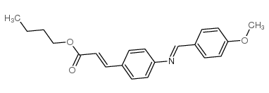4-[(4-甲氧基苯亚甲基)氨基]肉桂酸丁酯结构式
