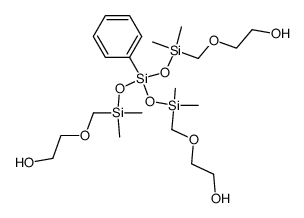 Tris-<(β-hydroxy-aethoxymethyl)-dimethyl-siloxy>-phenylsilan结构式