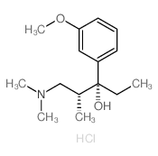 (2R,3R)-1-(二甲基氨基)-3-(3-甲氧基苯基)-2-甲基-3-戊醇盐酸盐结构式