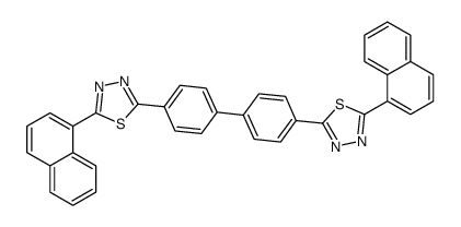 2-naphthalen-1-yl-5-[4-[4-(5-naphthalen-1-yl-1,3,4-thiadiazol-2-yl)phenyl]phenyl]-1,3,4-thiadiazole结构式
