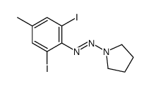 (2,6-diiodo-4-methylphenyl)-pyrrolidin-1-yldiazene Structure