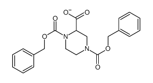 1,4-Bis((benzyloxy)carbonyl)piperazine-2-carboxylicacid Structure