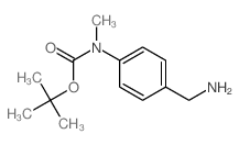 4-(氨基甲基)苯基(甲基)氨基甲酸叔丁酯结构式