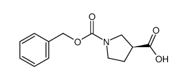 (S)-1-Cbz-pyrrolidine-3-carboxylic acid structure