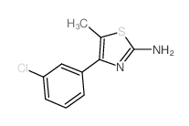 4-(3-氯苯基)-5-甲基-1,3-噻唑-2-胺结构式