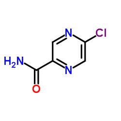 5-氯吡嗪-2-甲酰胺结构式