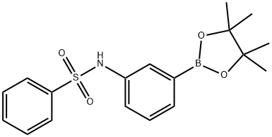 N-(3-(4,4,5,5-tetramethyl-1,3,2-dioxaborolan-2-yl)phenyl)benzenesulfonamide Structure