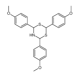2,4,6-tris(4-methoxyphenyl)-1,3,5-dithiazinane Structure