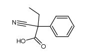 2-cyano-2-phenylbutanoic acid Structure
