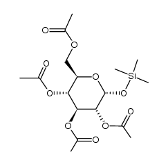 1-O-trimethylsilyl-2,3,4,6-tetra-O-acetyl-α-D-glucopyranoside结构式