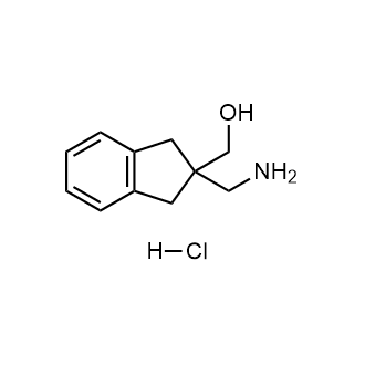 (2-(氨基甲基)-2,3-二氢-1H-茚-2-基)甲醇盐酸盐结构式