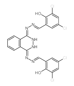Salicylaldehyde,3,5-dichloro-, 1,4-phthalazinediyldihydrazone (8CI)结构式