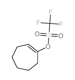 Methanesulfonic acid,1,1,1-trifluoro-, 1-cyclohepten-1-yl ester结构式